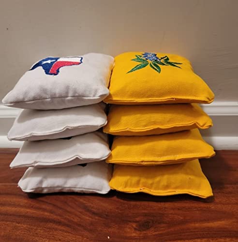All Weather Texas State Flag and Flower Bluebonnets Cornhole Bags (8 bags)