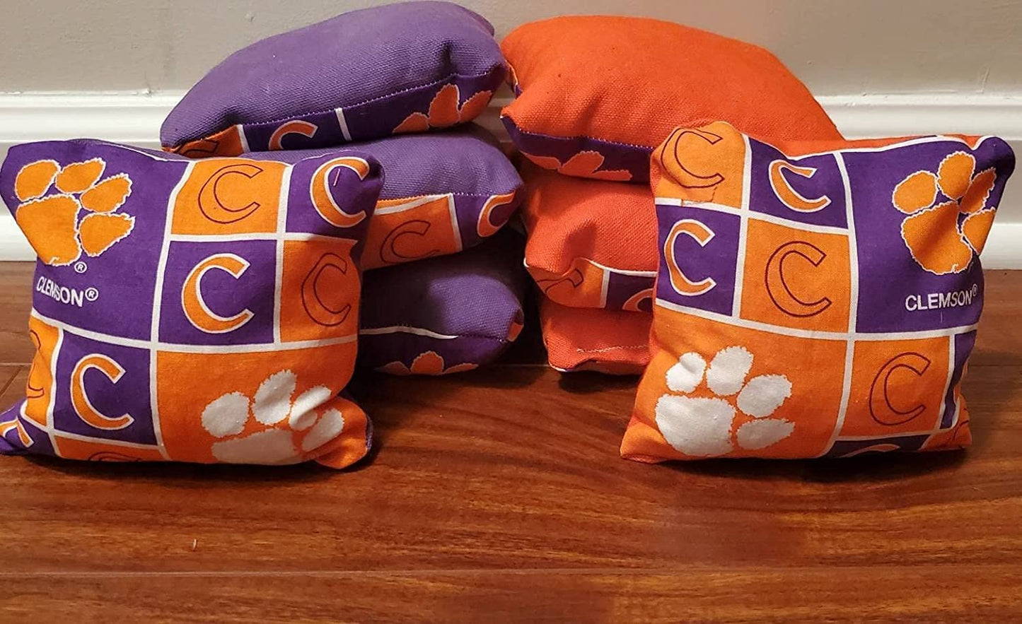 All Weather Clemson Cornhole Bags (8 bags)