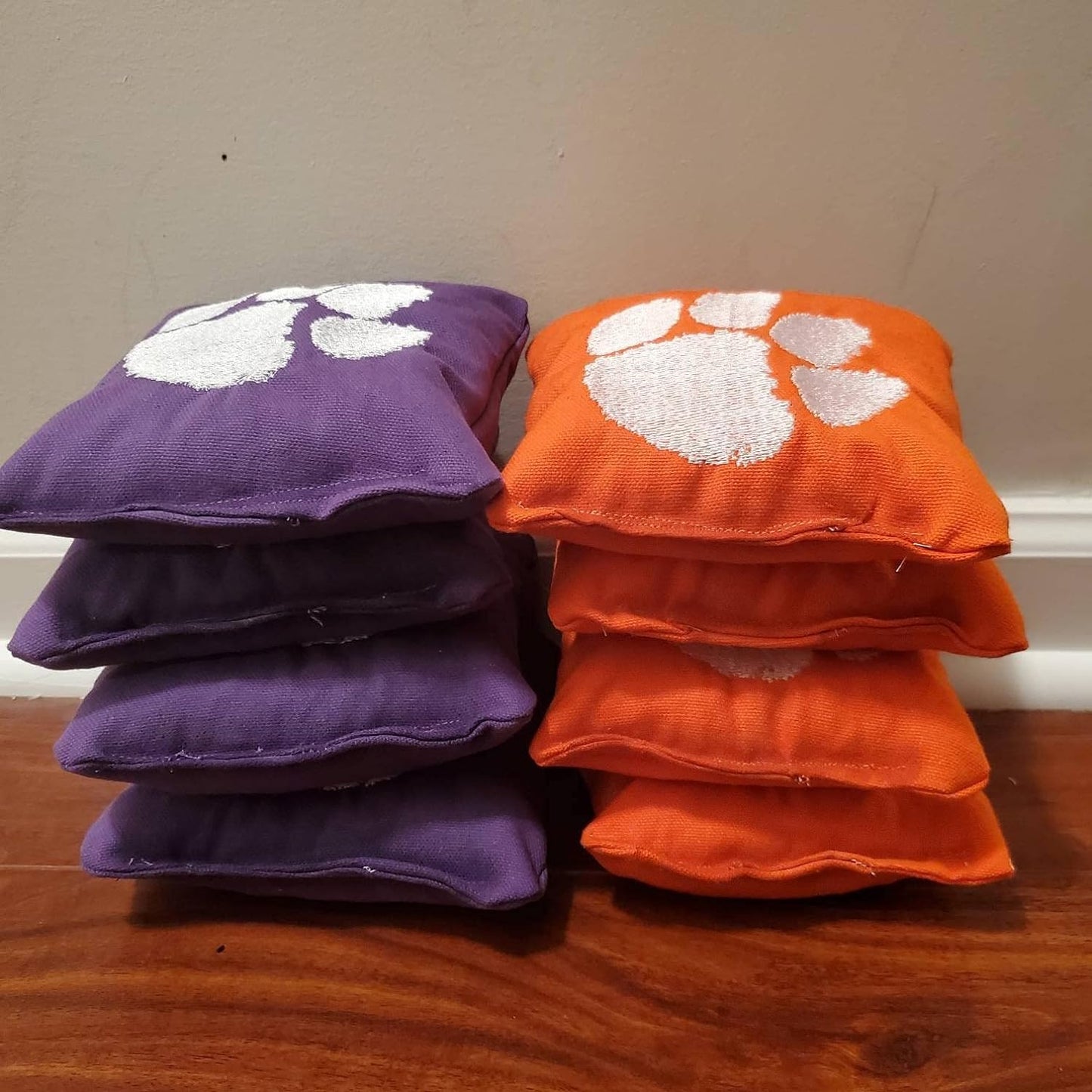 Clemson Embroidery Cornhole Bags (8 bags)