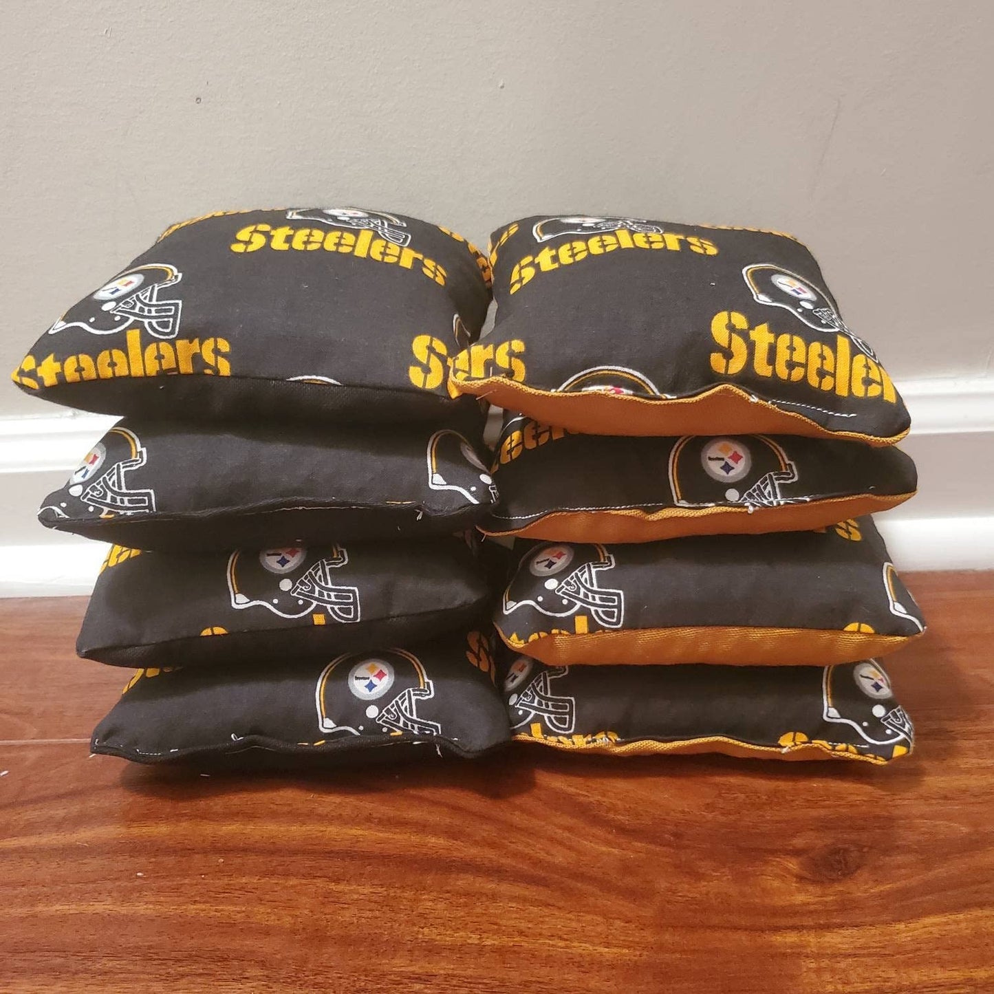 5x5 All Weather Steelers Cornhole Bags (8 bags)