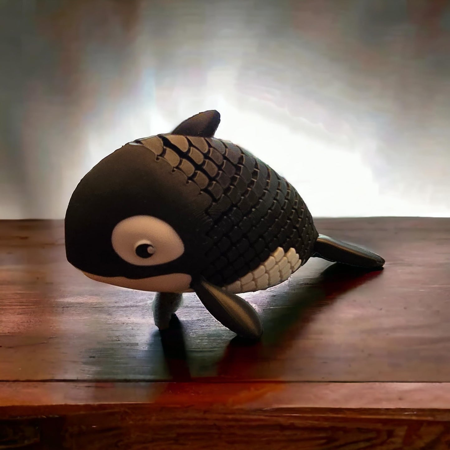 Wiggling Orca Plush Toy, 6 inches Wide