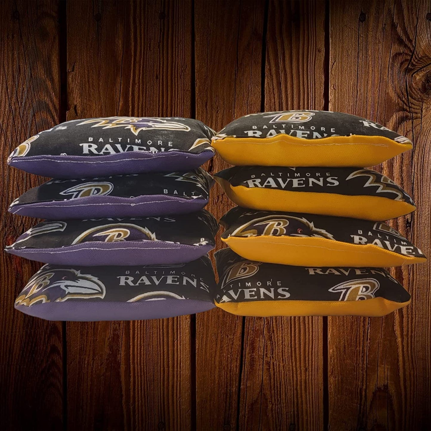 All Weather Ravens Cornhole Bags (8 bags)