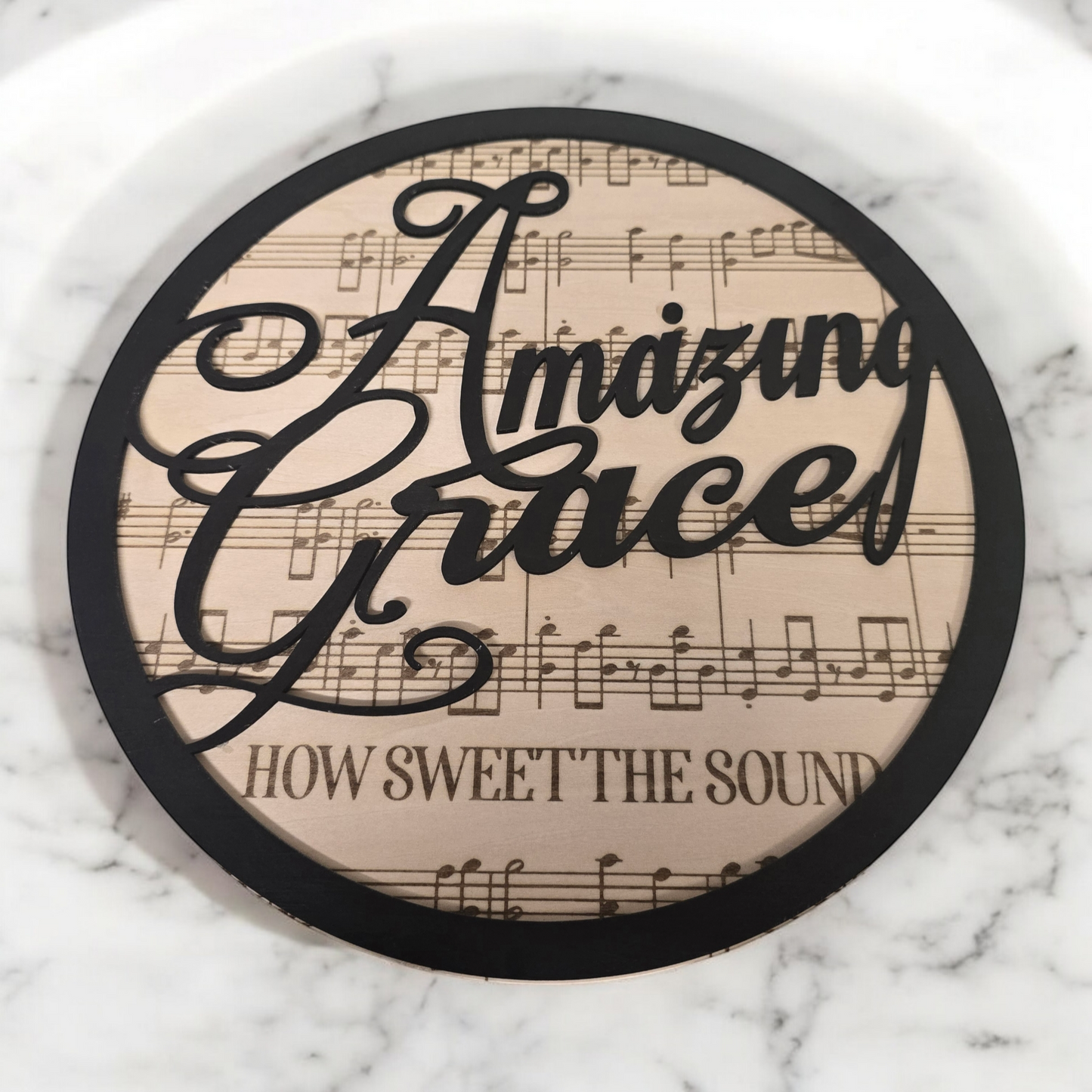 Amazing Grace Wooden Sign – 12x12 Inches