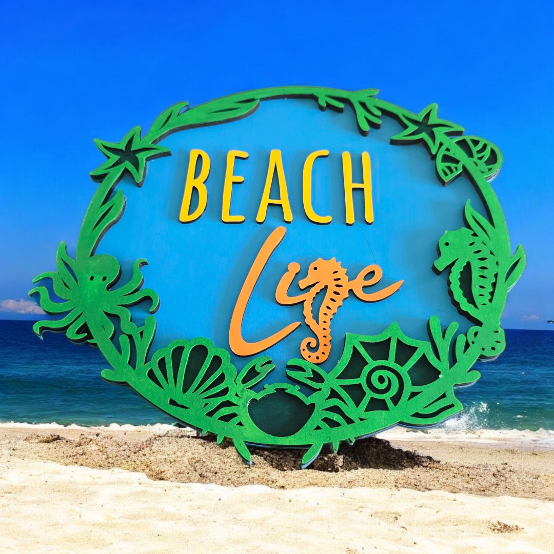 Beach Life Sign