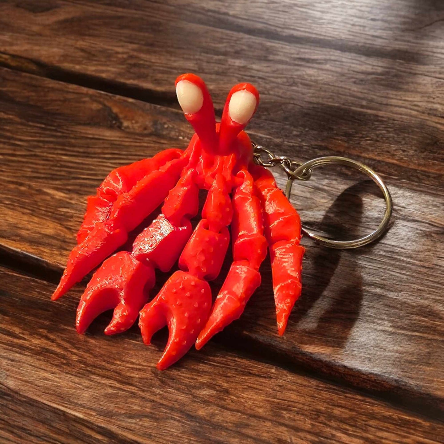 Crab Keychain, Wiggly Body, 2 Inches Wide