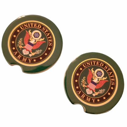 Army Car Coasters - Set of 2 Ceramic Coasters