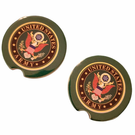 Army Car Coasters - Set of 2 Ceramic Coasters