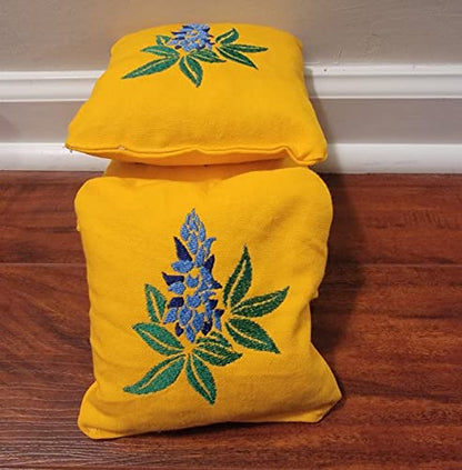 Texas State Flag and Flower Bluebonnets Cornhole Bags (8 bags)