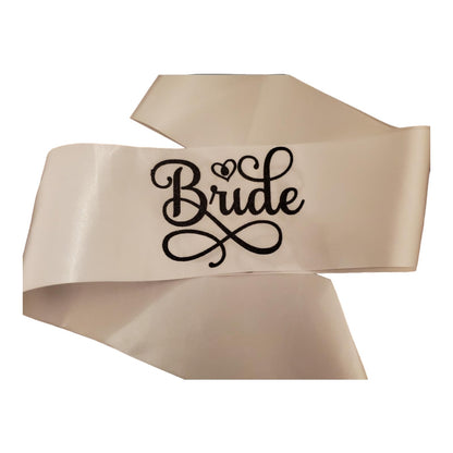 Satin Bridal Sashes for Wedding Party, Bridesmaids, Mothers, Flowers Girls, 31.5 x 3.74 inches, White