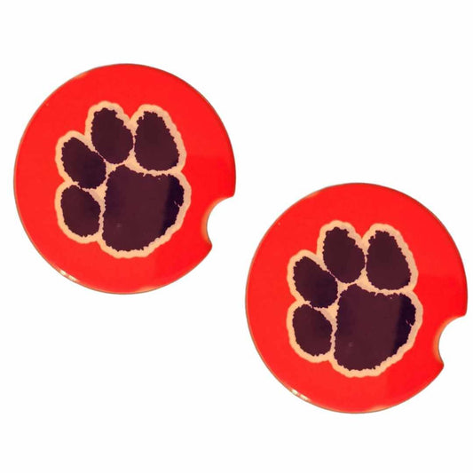 Clemson Car Coasters - Set of 2 Ceramic Coasters