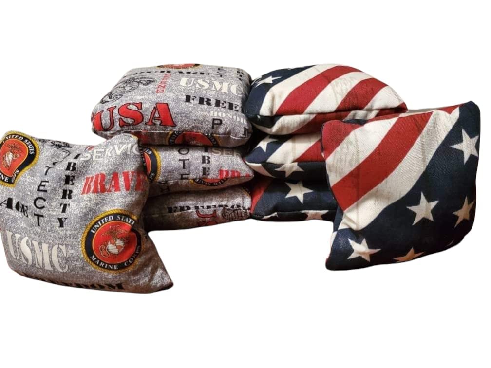 All Weather United States Marine Corps Cornhole Bags (8 bags)