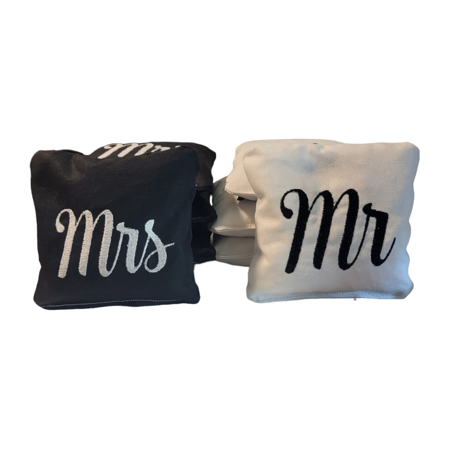 All Weather Wedding Style Cornhole Bags (Mr and Mrs) (8 bags)