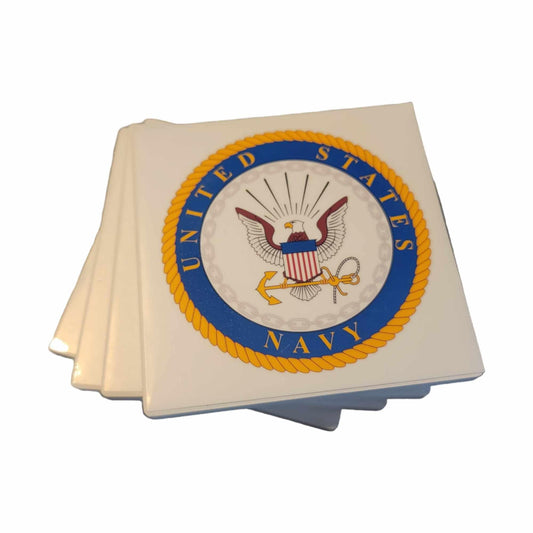 United States Navy Style Coasters - Set of 4