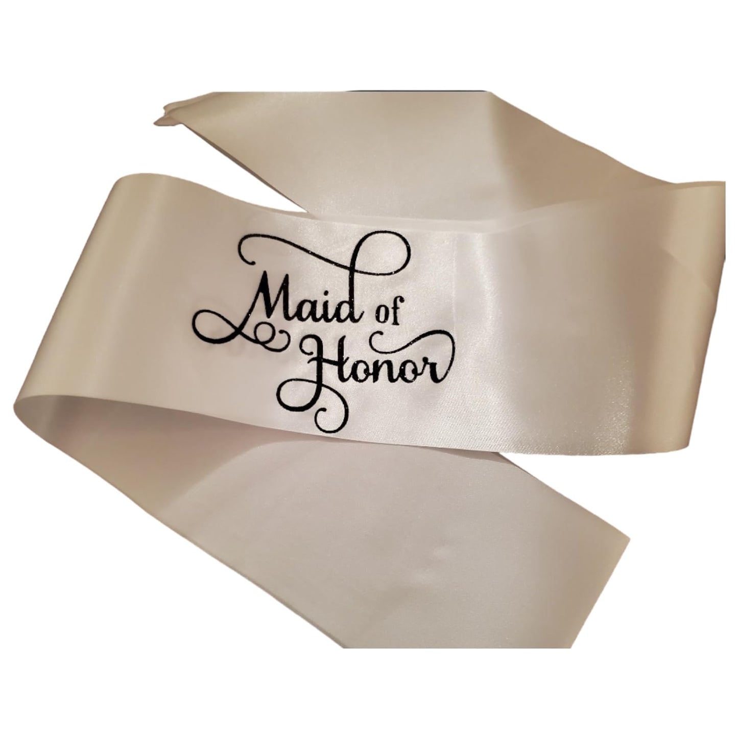 Satin Bridal Sashes for Wedding Party, Bridesmaids, Mothers, Flowers Girls, 31.5 x 3.74 inches, White