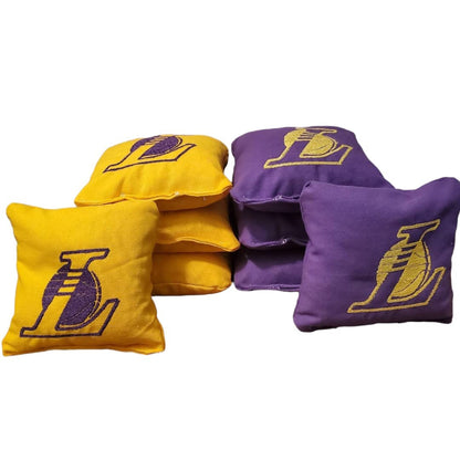 All Weather Lakers Cornhole Bags (8 bags)