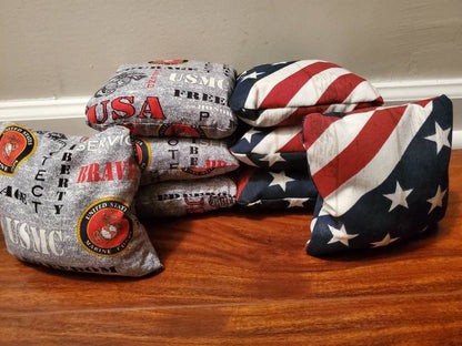 All Weather United States Marine Corps Cornhole Bags (8 bags)