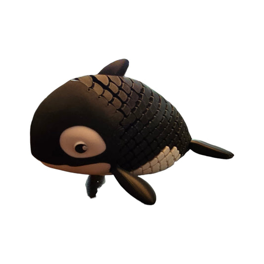 Wiggling Orca Plush Toy, 6 inches Wide