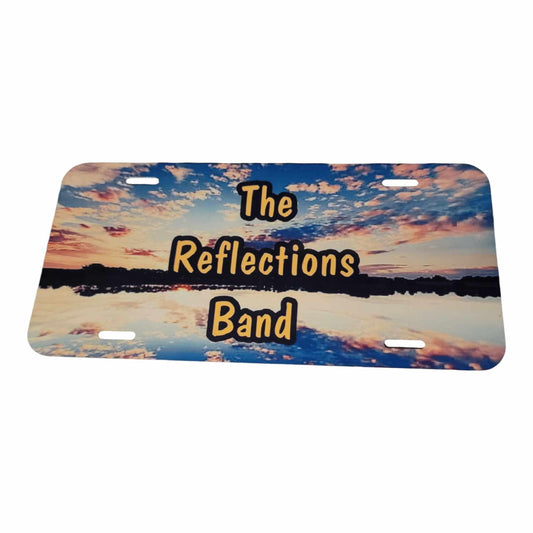 Reflections Band Front License Plate