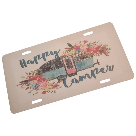 Happy Camper Front License Plate