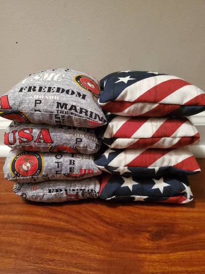 All Weather United States Marine Corps Cornhole Bags (8 bags)