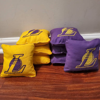 All Weather Lakers Cornhole Bags (8 bags)