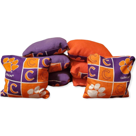 All Weather Clemson Fabric Cornhole Bags (8 bags)
