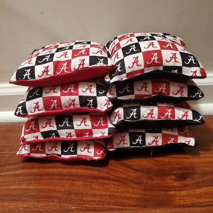 All Weather Alabama Cornhole Bags (8 bags)