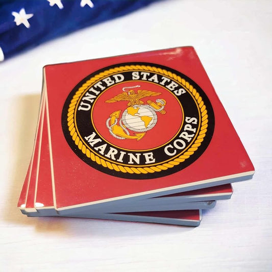 United States Marine Corps Style Coasters - Set of 4