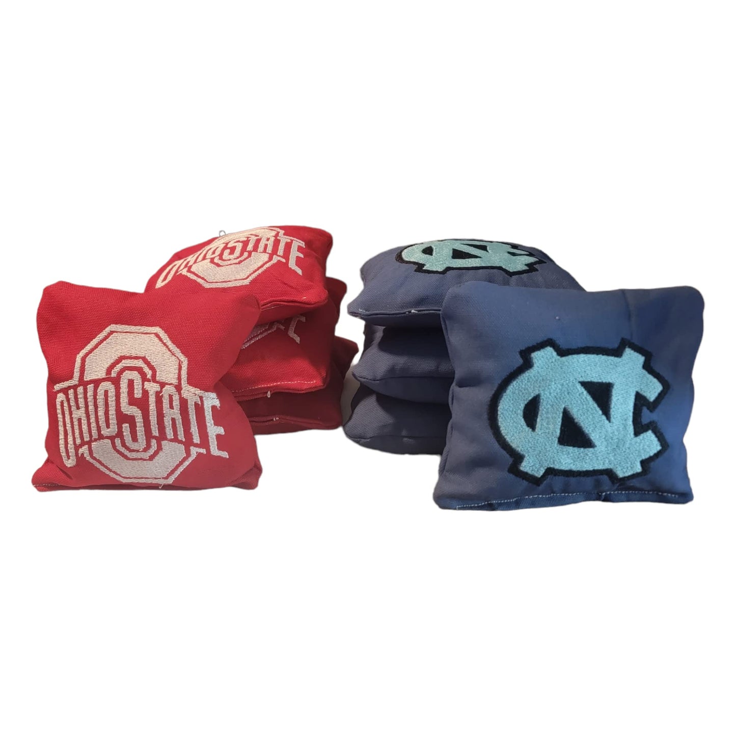 All Weather Ohio State vs UNC Tarheels Cornhole Bags (8 bags)