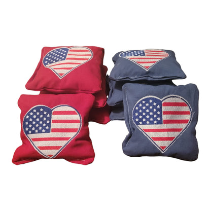 American Flag Cornhole Bags (8 bags)