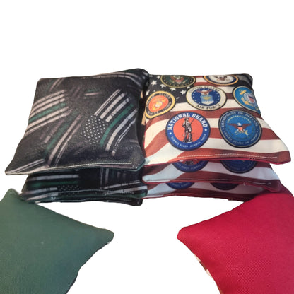 Thin Green Line Cornhole Bags (8 bags) Military