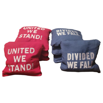 United We Stand Divided We Fall Cornhole Bags (8 bags)