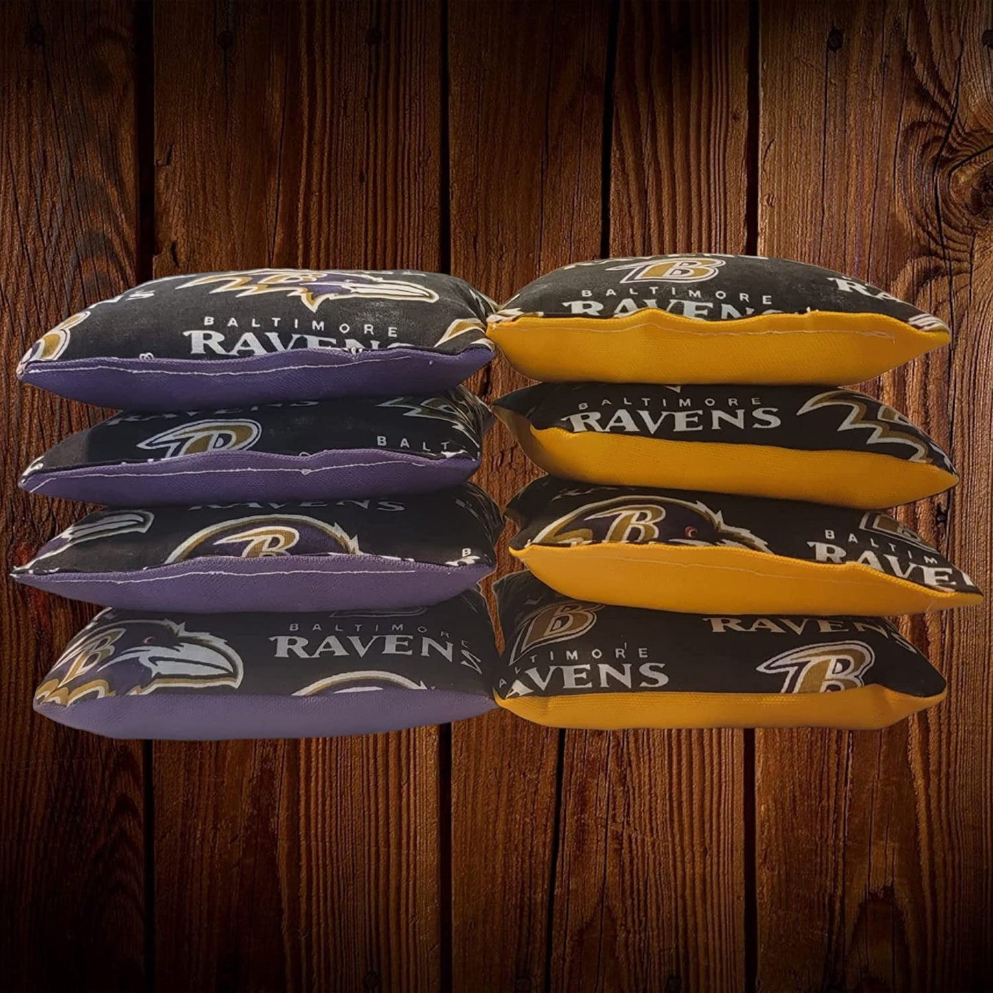 All Weather Ravens Cornhole Bags (8 bags)