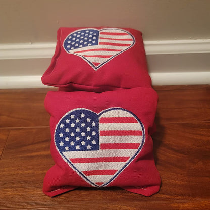 All Weather American Flag Cornhole Bags (8 bags)