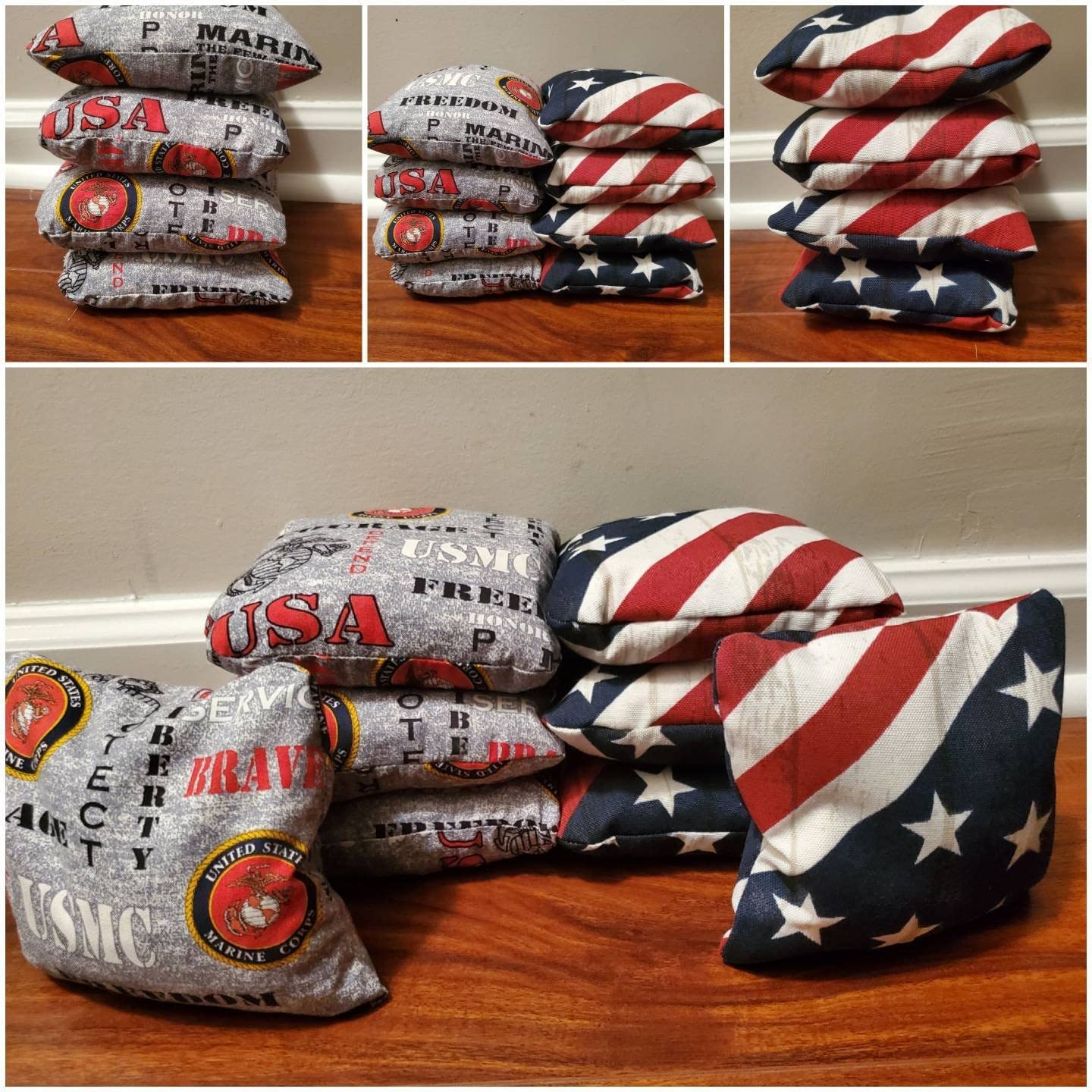 All Weather United States Marine Corps Cornhole Bags (8 bags)