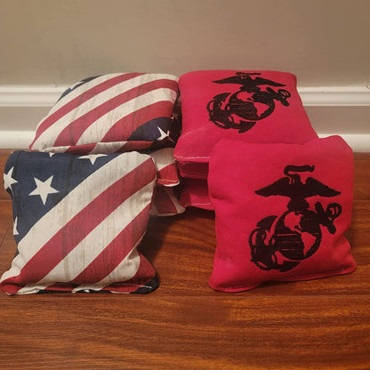 All Weather United States Marine Corps Cornhole Bags (8 bags)