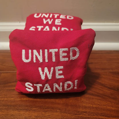 All Weather United We Stand Divided We Fall Cornhole Bags (8 bags)