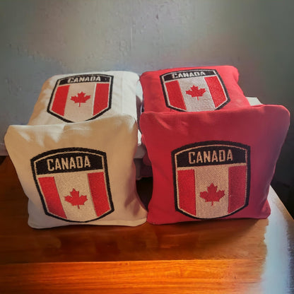 All Weather Canadan Flag Style Cornhole Bags (8 bags)