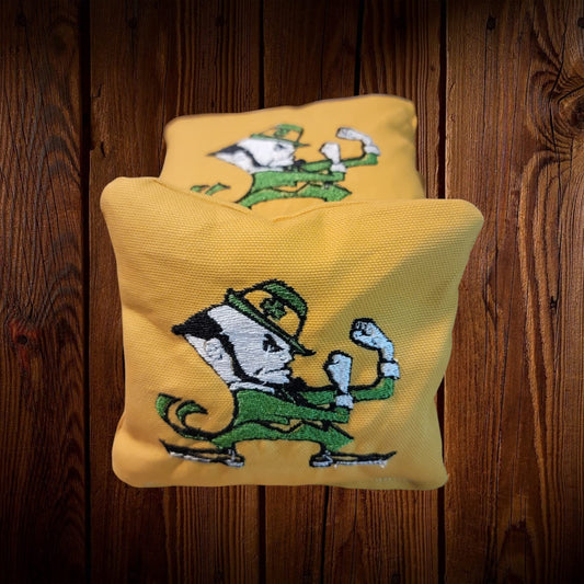 Custom Order Notre Dame Leprechaun Cornhole Bags (8 bags)