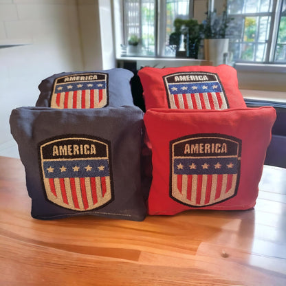 All Weather American Flag Style Cornhole Bags (8 bags)