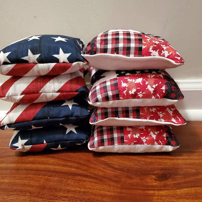 All Weather American vs Canadian Cornhole Bags (Free Shipping) (8 bags)