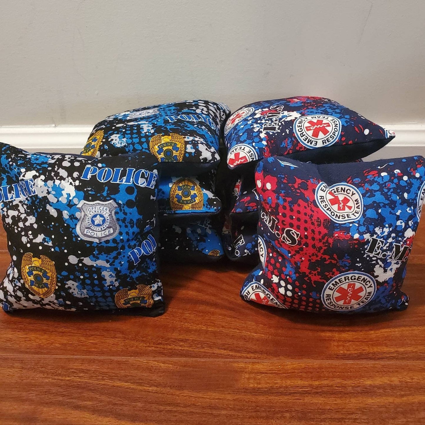 First Reponders EMT vs Police Cornhole Bags (8 bags)