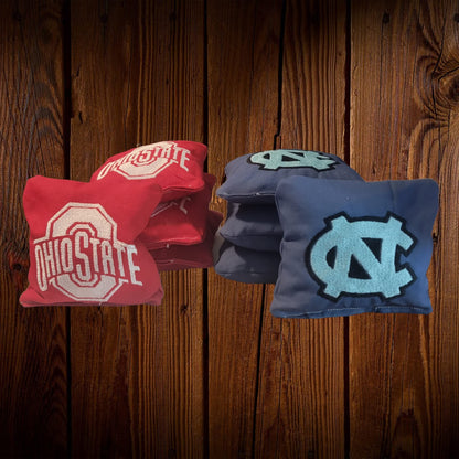 Ohio State vs UNC Tarheels Cornhole Bags (8 bags)