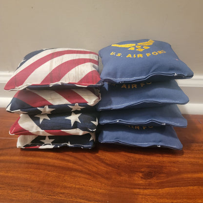 United States Air Force Cornhole Bags (8 bags)