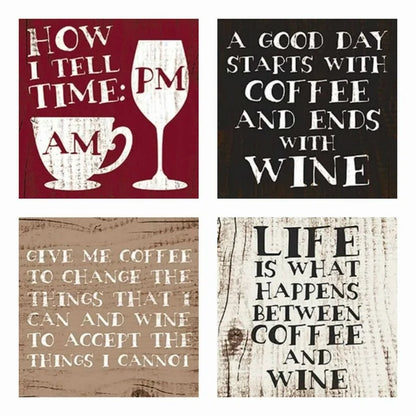 WIne/Coffee Coasters - Set of 4
