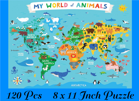 My World of Animals Sublimated 120-Piece Puzzle