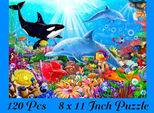 Ocean Animals Sublimated 120-Piece Puzzle