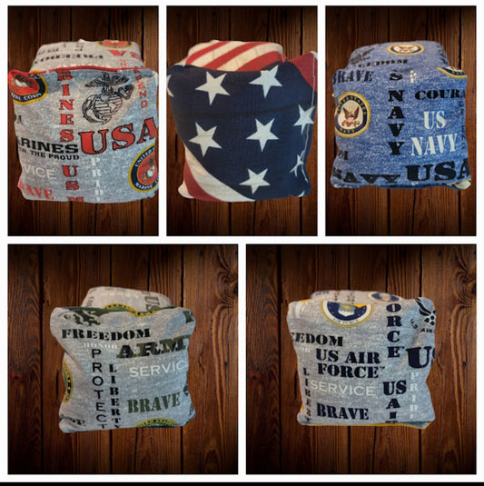 All Weather Military Branches Cornhole Bags (8 bags)