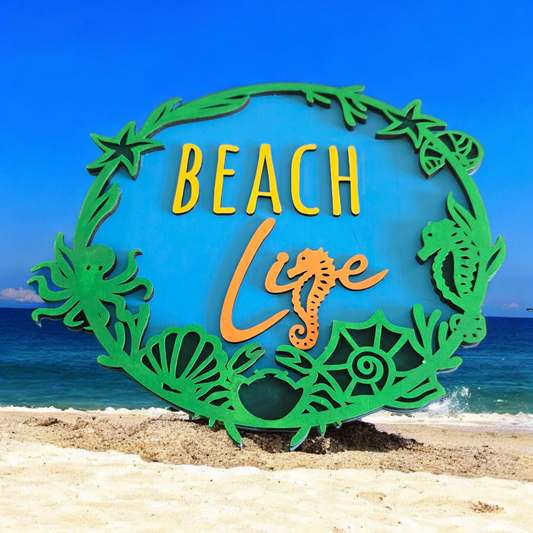 Beach Life Sign