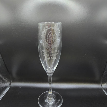 Etched Champagne Glasses